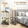 360�� Rotatable Floor Lamp with End Table and USB Charging Ports