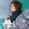 Glow in the Dark Blankets for Boys. 50 x 60 Inch Blue Football Kids Glow in the Dark Blanket 6 Hours Bright Glow. 240 GSM Two-Sided Warm Flannel Fleec