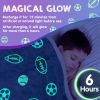 Glow in the Dark Blankets for Boys. 50 x 60 Inch Blue Football Kids Glow in the Dark Blanket 6 Hours Bright Glow. 240 GSM Two-Sided Warm Flannel Fleec