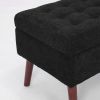 Storage Bench with Storage Bench for Bedroom End of Bed Bench Foot of Bed Bench Entryway Bench Storage Ottoman Bench 43.7" W x 18.1" D Black Linen Ben