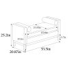 53.5"W Elegant Upholstered Bench, Ottoman with Wood Legs & Bolster Pillows for End of Bed, Bedroom, Living Room, Entryway, Green