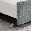 Daybed with Trundle Upholstered Tufted Sofa Bed, Twin Size, Boucle Fabric, Grey(83"x43"x29.5")