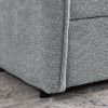 Daybed with Trundle Upholstered Tufted Sofa Bed, Twin Size, Boucle Fabric, Grey(83"x43"x29.5")