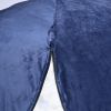 Minky Velvet Bean Bag Chair, Navy-5ft Plush Floor Chair for Kids and Adults w/ Washable Cover, Lounge Chair with Stretchable Fabric