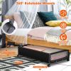 2Pcs Under Bed Storage Containers with 360° Rotatable Wheels Visible Dustproof Cover