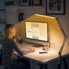 LED Reading Desk Lamp with Clamp Adjustable Swing Arm 3 Modes 10 Brightness Table Light 360 Degree Rotation Lighting Head for Home Office