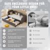 Twin Size Upholstered Daybed with Storage Drawers, Velvet Upholstered Daybed, Modern Sofa Bed Daybed Frame for Bedroom Living Room