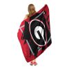 Georgia Licensed Officially NCAA "Dimensional" Micro Raschel Throw Blanket; 46" x 60"