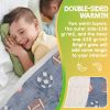 Glow in the Dark Blankets for Boys. 50 x 60 Inch Blue Football Kids Glow in the Dark Blanket 6 Hours Bright Glow. 240 GSM Two-Sided Warm Flannel Fleec