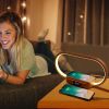 Bedside Table Lamp Touch Control Lamp with Dock Wireless Charging LED Desk Lamp Dimmable Nightstand Reading Lamp