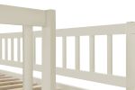 Twin over Full Stairway Bunk Bed with Trundle,Cream