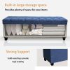 55.3 Inch Extra Long Storage Ottoman Entryway Bench with Flip Top Storage Chest with Padded Seat Bed End Stool for Hallway Living Room Bedroom