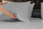 Luxuriously Soft 100% Viscose Derived from Bamboo 3-Piece sheet Set , Oeko-TEX Certified, Twin - Lt Gray