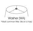 Deep Cone Hardback Lampshade with Washer Fitter, White Fabric Lampshade for Table Lamps, Natural Linen, 9" Top x 16" Bottom x 14" Height