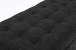 Storage Bench with Storage Bench for Bedroom End of Bed Bench Foot of Bed Bench Entryway Bench Storage Ottoman Bench 43.7" W x 18.1" D Black Linen Ben
