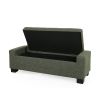 50" Ottoman Bench in Textured Fabric, Rectangular Design with Hinged Lid for Seating, Footrest, and Hidden Storage, Perfect for Living Room, Bedroom