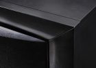 1pc Contemporary Queen Captain's Platform Bed Bookcase Shelves Headboard Side Storage Solid Wood Wooden Bedroom Furniture Black Finish