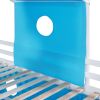 Twin Size Loft Bed with Slide Blue Tent and Tower - Blue