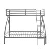 Gray Metal Frame Twin/Full Bunk Bed, Youth Bed, Youth Bedroom Furniture, Easy Assembly