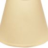 Deep Empire Hardback Lampshade with Washer Fitter, Beige Color Fabric Lampshade for Table Lamps, Natural Linen, 10" Top x 18" Bottom x 13" Height