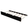 Twin Wooden Daybed with Trundle Bed , Sofa Bed for Bedroom Living Room, Espresso