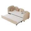 Twin Size Twin Size Bed frames With An Another Bed Frame, Velvet Upholstered Daybed, Modern Sofa Bed Daybed Frame for Bedroom Living Room