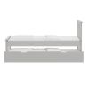 Gray Twin Trundle Bed, Heavy Duty Malibu Solid Wood Bed Frame with Twin Size Pull Out Toddler Trundle Bed for Kids