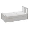 Gray Twin Trundle Bed, Heavy Duty Malibu Solid Wood Bed Frame with Twin Size Pull Out Toddler Trundle Bed for Kids