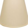 Extra Deep Empire Hardback Lampshade with Washer Fitter, Beige Color Fabric Lampshade for Table Lamps, Natural Linen, 9" Top x 16" Bottom x 14" Height
