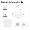 18.1" Caged Ceiling Fan with Remote Control,Timer, 3 Speeds Indoor Ceiling Fan for Farmhouse, Bedroom Living Room(No include Bulbs)