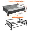 2Pcs Under Bed Storage Containers with 360° Rotatable Wheels Visible Dustproof Cover