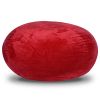 Minky Velvet Bean Bag Chair, Red-3ft Plush Floor Chair for Kids and Adults w/ Washable Cover, Lounge Chair with Stretchable Fabric