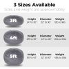 Minky Velvet Bean Bag Chair, Grey-5ft Plush Floor Chair for Kids and Adults w/ Washable Cover, Lounge Chair with Stretchable Fabric