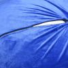 Minky Velvet Bean Bag Chair, Blue-4ft Plush Floor Chair for Kids and Adults w/ Washable Cover, Lounge Chair with Stretchable Fabric