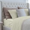 Luxuriously Soft 100% Viscose Derived from Bamboo 5-Piece Sheet Set , Oeko-TEX Certified, Split King - Crème