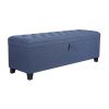 55.3 Inch Extra Long Storage Ottoman Entryway Bench with Flip Top Storage Chest with Padded Seat Bed End Stool for Hallway Living Room Bedroom