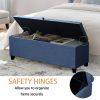 55.3 Inch Extra Long Storage Ottoman Entryway Bench with Flip Top Storage Chest with Padded Seat Bed End Stool for Hallway Living Room Bedroom