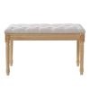 VEVOR Upholstered Bench, 16"W Ottoman Bench, End of Bed Bench with Foam Padded Cushion and Rubberwood Legs