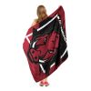 Arkansas Licensed Officially NCAA "Dimensional" Micro Raschel Throw Blanket; 46" x 60"