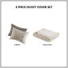 3 Piece Corduroy Duvet Cover Set (No Comforter Included)