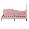 Twin size Upholstered Rabbit-Shape Daybed, Sofabed with Rabbit Ear Headboard, Pink