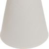 Deep Cone Hardback Lampshade with Washer Fitter, White Fabric Lampshade for Table Lamps, Natural Linen, 9" Top x 16" Bottom x 14" Height