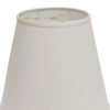 Deep Cone Hardback Lampshade with Washer Fitter, White Fabric Lampshade for Table Lamps, Natural Linen, 9" Top x 16" Bottom x 14" Height