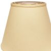 Deep Empire Hardback Lampshade with Washer Fitter, Beige Color Fabric Lampshade for Table Lamps, Natural Linen, 10" Top x 18" Bottom x 13" Height