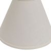 Deep Cone Hardback Lampshade with Washer Fitter, Off White Fabric Lampshade for Table Lamps, Natural Linen, 6" Top x 19" Bottom x 13" Height