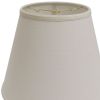 Extra Deep Empire Hardback Lampshade with Washer Fitter, Beige Color Fabric Lampshade for Table Lamps, Natural Linen, 9" Top x 16" Bottom x 12" Height