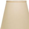 Extra Deep Empire Hardback Lampshade with Washer Fitter, Beige Color Fabric Lampshade for Table Lamps, Natural Linen, 9" Top x 16" Bottom x 14" Height