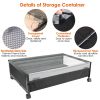 2Pcs Under Bed Storage Containers with 360° Rotatable Wheels Visible Dustproof Cover