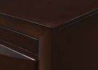 1pc Contemporary Queen Captain's Platform Bed Bookcase Shelves Headboard Side Storage Solid Wood Wooden Bedroom Furniture Cherry Finish