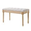VEVOR Upholstered Bench, 16"W Ottoman Bench, End of Bed Bench with Foam Padded Cushion and Rubberwood Legs
